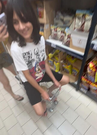 akio in a cart